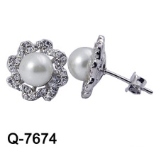 Nueva llegada 925 Sterlings Joyería de plata pendientes de perlas Studs